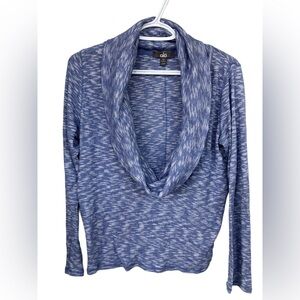 Alo yoga ladies long sleeve cowl neck shirt blue large